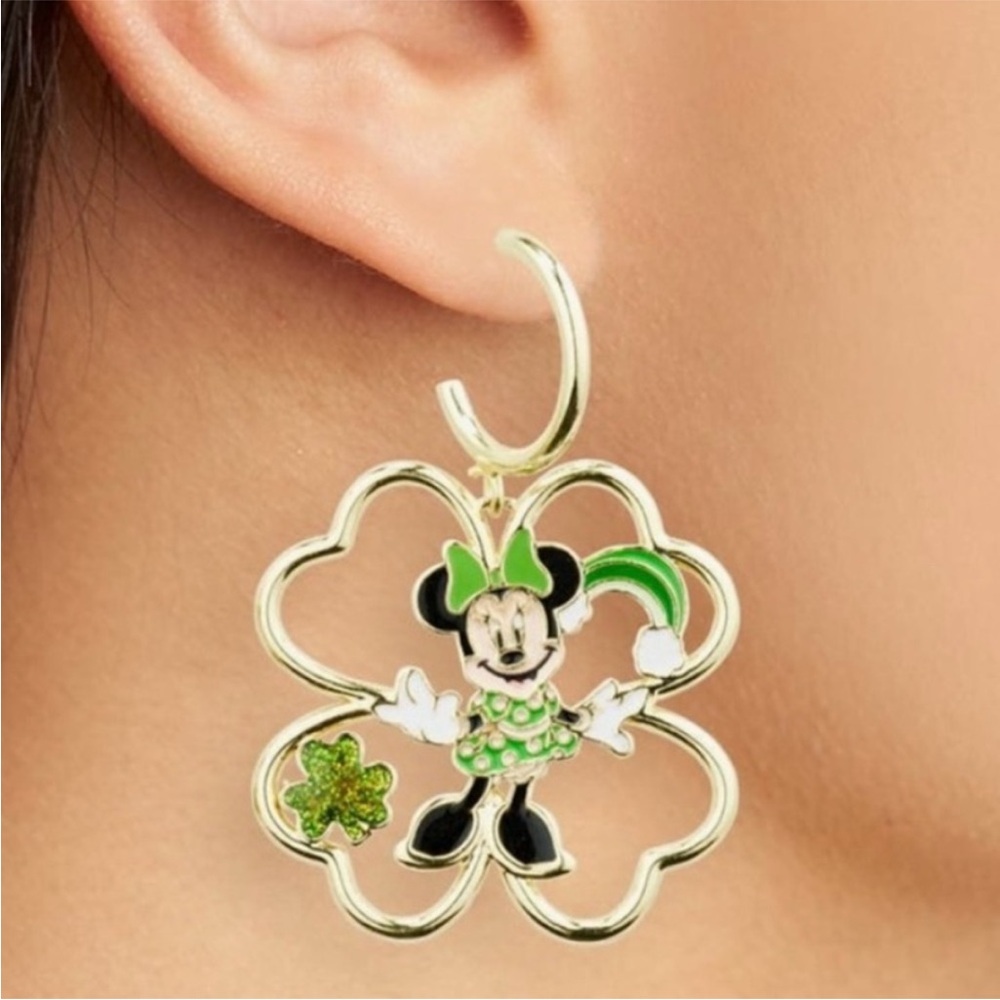 BAUBLEBAR X DISNEY Minnie Mouse Shamrock
Hoop St Patrick's Day Earrings NEW